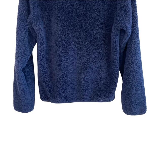 H&M Faux Sherpa Zip Navy Sweatshirt - Picture 7 of 7